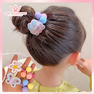 Dây buộc tóc gắn tag hình xinh xắn dành cho bé gái Chồi accessories K007