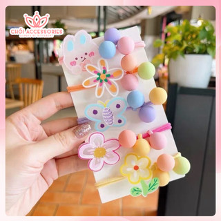 Dây buộc tóc gắn tag hình xinh xắn dành cho bé gái Chồi accessories K007