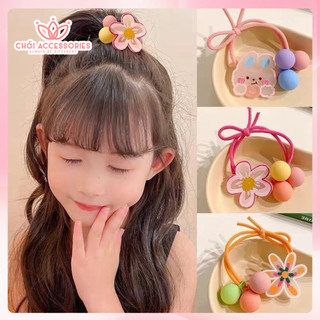 Dây buộc tóc gắn tag hình xinh xắn dành cho bé gái Chồi accessories K007