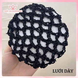 Kẹp tóc nơ cặp tóc trùm tóc thanh lịch có búi giữ tóc lưới dày cho các nàng công sở, tiếp viên Chồi accessories Y092