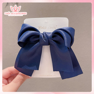 Cặp tóc nơ lụa ruy băng cặp tóc nữ tính rủ dài Chồi accessories nhiều màu kiểu Hàn Quốc - Y102