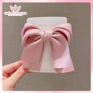 Cặp tóc nơ lụa ruy băng cặp tóc nữ tính rủ dài Chồi accessories nhiều màu kiểu Hàn Quốc - Y102