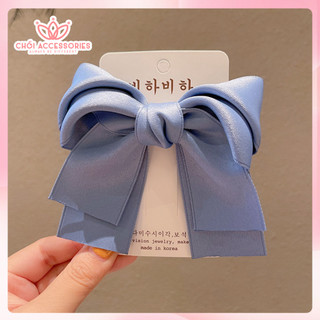 Cặp tóc nơ lụa ruy băng cặp tóc nữ tính rủ dài Chồi accessories nhiều màu kiểu Hàn Quốc - Y102