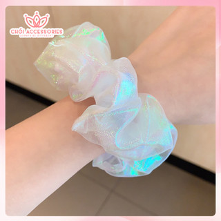 Buộc tóc nơ scrunchies bóng trong size to Chồi accessories phong cách Hàn Quốc - Y069