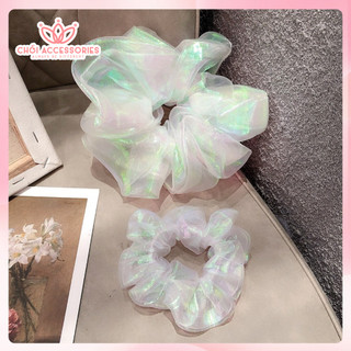 Buộc tóc nơ scrunchies bóng trong size to Chồi accessories phong cách Hàn Quốc - Y069