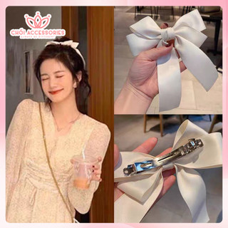 Kẹp tóc nơ kẹp tóc nữ tính nơ dài nhiều màu dễ thương Chồi accessories cho bạn gái - Y118