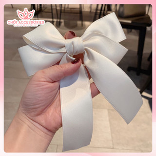 Kẹp tóc nơ kẹp tóc nữ tính nơ dài nhiều màu dễ thương Chồi accessories cho bạn gái - Y118