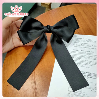 Kẹp tóc nơ kẹp tóc nữ tính nơ dài nhiều màu dễ thương Chồi accessories cho bạn gái - Y118