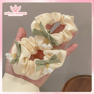 Dây Buộc Tóc Scrunchies đính nơ Chồi accessories Cho Bạn Nữ K277