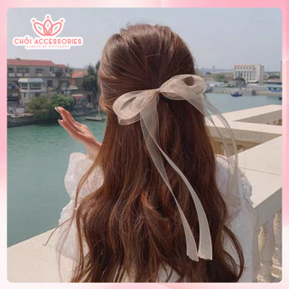 Buộc tóc cho bạn gái Chồi accessories, buộc tóc nơ phồng rủ dài đáng yêu Y288