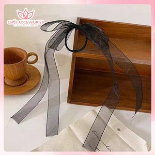 Buộc tóc cho bạn gái Chồi accessories, buộc tóc nơ phồng rủ dài đáng yêu Y288