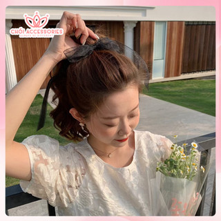 Buộc tóc cho bạn gái Chồi accessories, buộc tóc nơ phồng rủ dài đáng yêu Y288