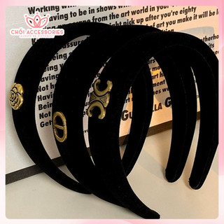 Bờm Tóc Nhung Đen Chất Dày Chồi accessories Phong Cách Hiện Đại Cho Bạn Nữ K116