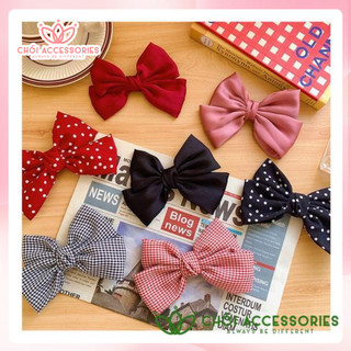 Kẹp tóc nơ nữ tính kẹp tóc nơ lụa xinh xắn đáng yêu Chồi accessories phong cách thời trang - Y005