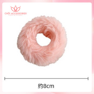 Buộc tóc nơ scrunchies nỉ lông Chồi accessories dành cho nữ xinh xắn buộc tóc hàn quốc - K025