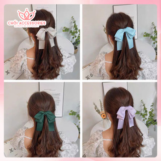Kẹp tóc nữ nơ vải thời trang Chồi accessories, phụ kiện tóc cho phái nữ Y171