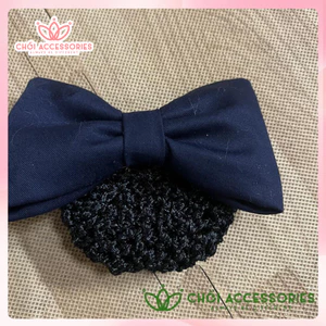 Cặp tóc nơ phồng phong cách thanh lịch có chụp lưới công sở Chồi accessories - Y066