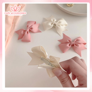 sET 2C Kẹp tóc nơ nhỏ kẹp tóc cho bé gái nữ tính đáng yêu Hàn Quốc Chồi accessories Y108