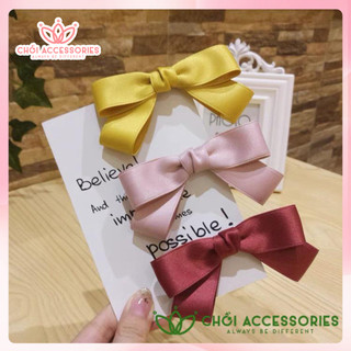 Kẹp tóc nơ nhỏ nhiều màu thời trang thanh lịch hàn quốc Chồi accessories - Y191