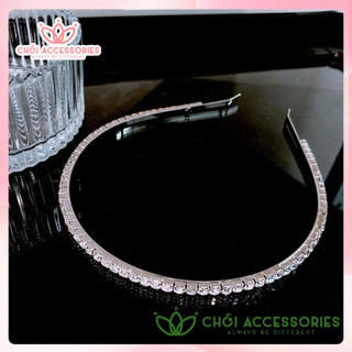 Bờm tóc nữ đính đá rủ dài Chồi accessories, băng đô tóc nơ nữ tính thời trang Y159