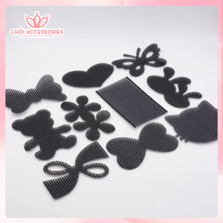 Set 2C Miếng Dán Tóc Mái Tự Dính Cố Định Tóc Khi Trang Điểm Chồi accessories ( màu đen) K225