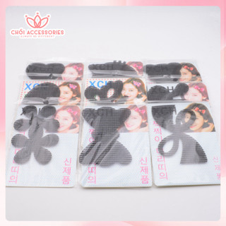 Set 2C Miếng Dán Tóc Mái Tự Dính Cố Định Tóc Khi Trang Điểm Chồi accessories ( màu đen) K225