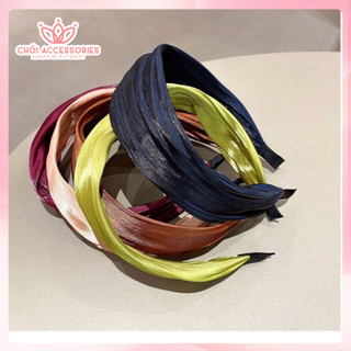 Bờm tóc nữ thời trang băng đô tóc vải ánh nhũ thanh lịch Chồi accessories Y204