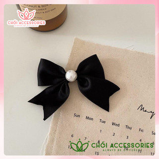 Kẹp tóc nữ Chồi accessories, kẹp nơ thời trang đính hạt trai tiểu thư cho bạn gái Y151