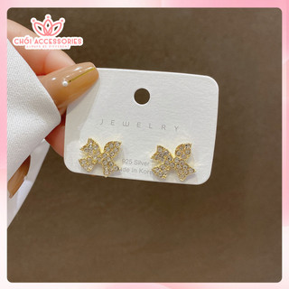 Khuyên Tai Nữ Đính Đá Lấp Lánh Chồi accessories Phong Cách Sang Trọng F67