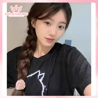 Dây Buộc Và Kẹp tóc hoa lụa trăng xinh xắn đáng yêu Chồi accessories phong cách Hàn Quốc K409
