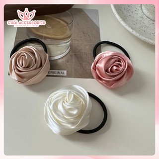 Dây Buộc Và Kẹp tóc hoa lụa trăng xinh xắn đáng yêu Chồi accessories phong cách Hàn Quốc K409