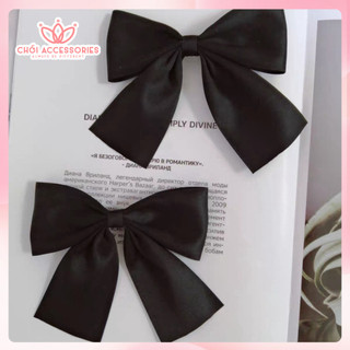 Kẹp tóc nơ lụa Chồi accessories, kẹp tóc nữ tính xinh xắn cài tóc đáng yêu - Y235
