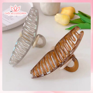 Cặp chéo nhựa cao cấp bản dài giả đá nhiều màu nữ tính Chồi accessories K045