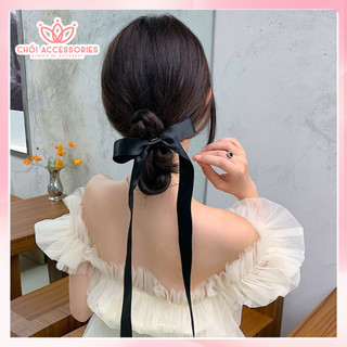 Set 2 kẹp nơ rủ dài Chồi accessories, nơ nữ tính đáng yêu cho các nàng - Y244
