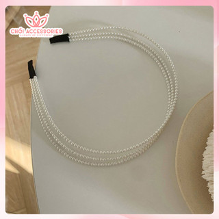 Bờm tóc nữ, băng đô tóc hạt trai nhân tạo cho phái nữ Chồi accessories Y047