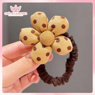 Dây Buộc Tóc Bông Hoa Lớn Nhiều Màu Cho Bạn Nữ Chồi accessories K153