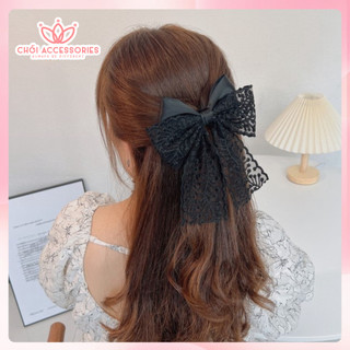 Cặp tóc kẹp tóc nơ ren nhiều tầng nhiều màu thời trang thanh lịch Chồi accessories Y193