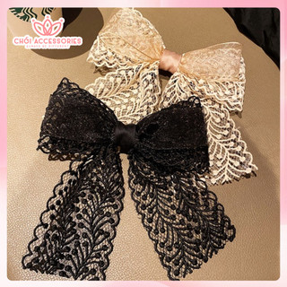 Cặp tóc kẹp tóc nơ ren nhiều tầng nhiều màu thời trang thanh lịch Chồi accessories Y193