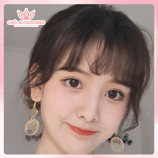 Khuyên Tai Dáng Dài Hình Tròn Thời Trang Chồi accessories Phong Cách Dành Cho Nữ C03