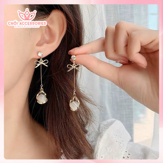 Khuyên Tai Dáng Dài Hình Tròn Thời Trang Chồi accessories Phong Cách Dành Cho Nữ C03