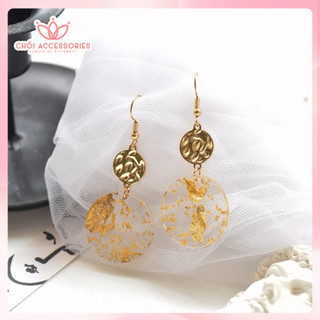 Khuyên Tai Dáng Dài Hình Tròn Thời Trang Chồi accessories Phong Cách Dành Cho Nữ C03