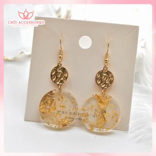 Khuyên Tai Dáng Dài Hình Tròn Thời Trang Chồi accessories Phong Cách Dành Cho Nữ C03