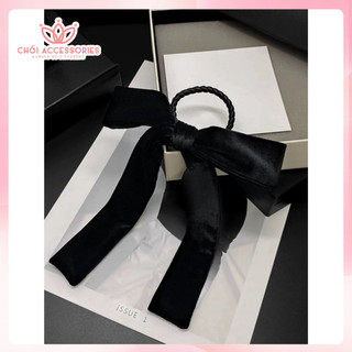 Buộc tóc nơ nhung dáng rủ dài thanh lịch sang chảnh kiểu Hàn Quốc Chồi accessories - Y250