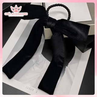 Buộc tóc nơ nhung dáng rủ dài thanh lịch sang chảnh kiểu Hàn Quốc Chồi accessories - Y250