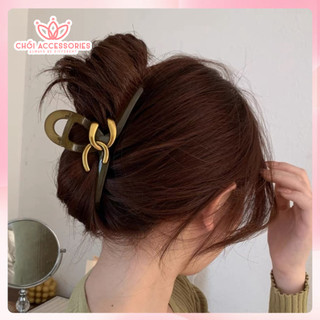 Cặp tóc nữ 13cm Chồi accessories, kẹp tóc Chồi màu giả đá trong suốt nhiều màu sang chảnh - K114