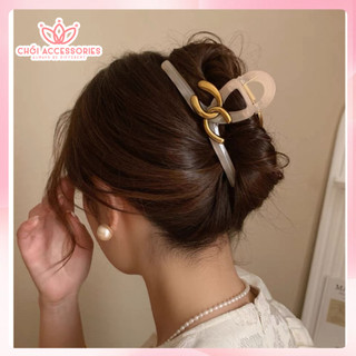Cặp tóc nữ 13cm Chồi accessories, kẹp tóc Chồi màu giả đá trong suốt nhiều màu sang chảnh - K114