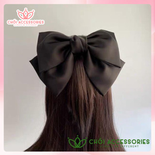 Cặp tóc nữ cặp tóc nơ hai tầng lụa đứng dáng thời trang Chồi accessories - Y152