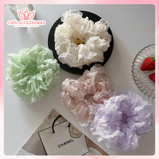 Buộc tóc, scrunchies voan bồng bềnh Chồi accessories nhiều màu cực xinh xắn đáng yêu  K030