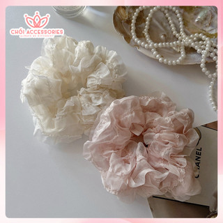 Buộc tóc, scrunchies voan bồng bềnh Chồi accessories nhiều màu cực xinh xắn đáng yêu  K030