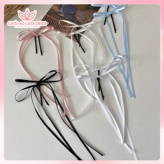 Ghim tóc nơ sợi mảnh tiểu thư nhẹ nhàng Chồi accessories, set 2 ghim tóc phụ kiện chụp ảnh K172